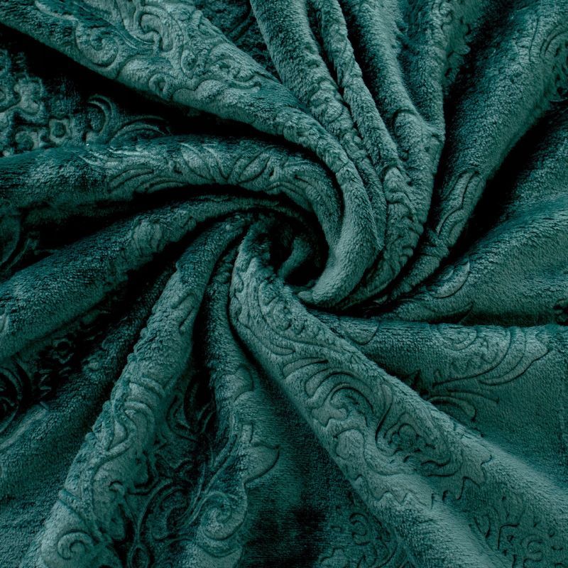 Koc Narzuta Na Łóżko 200x220 Mikrofibra Ciepły Pled Wzór Ornamenty