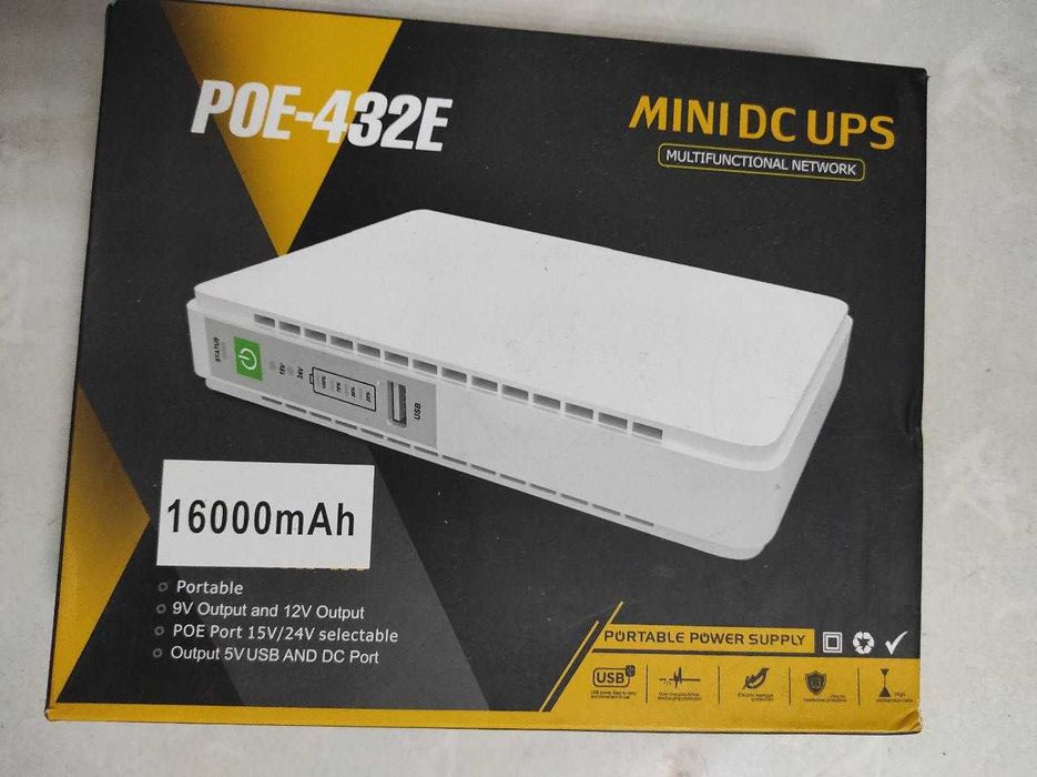 Бесперебойник, повербанк для роутера 16000 мАч POE-432E есть опт