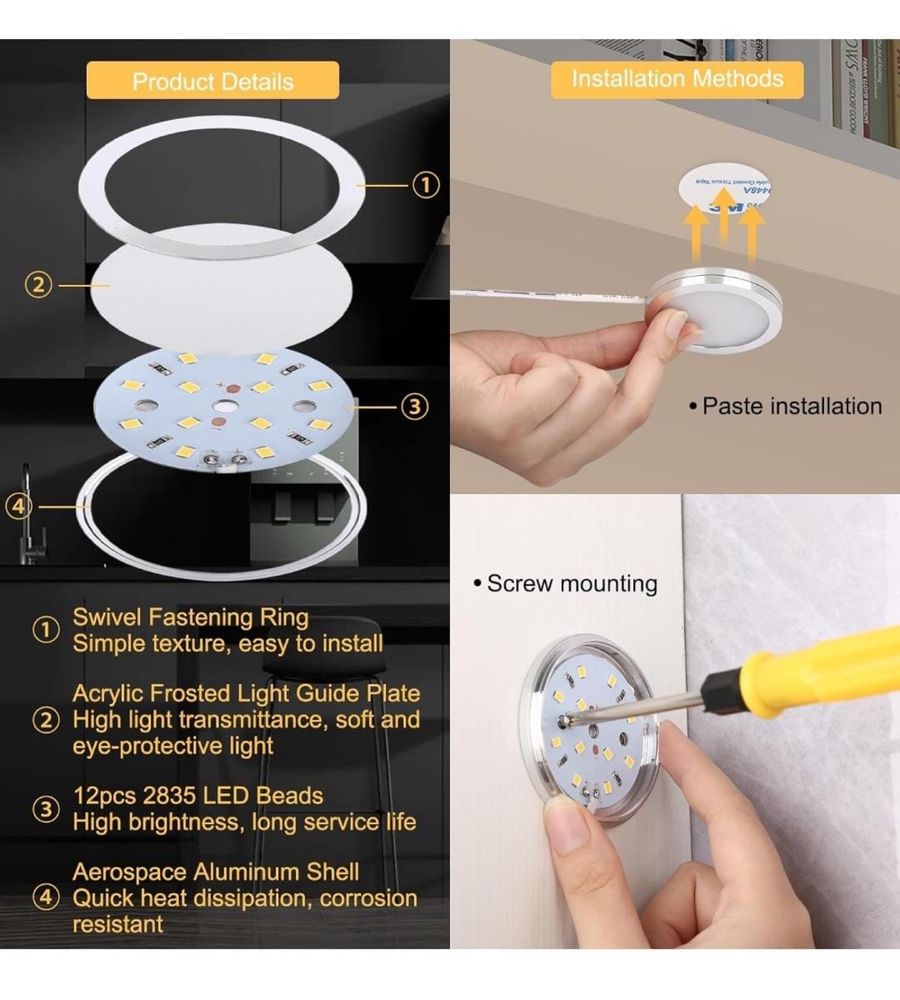 Lightess 4-elementowe oświetlenie Led