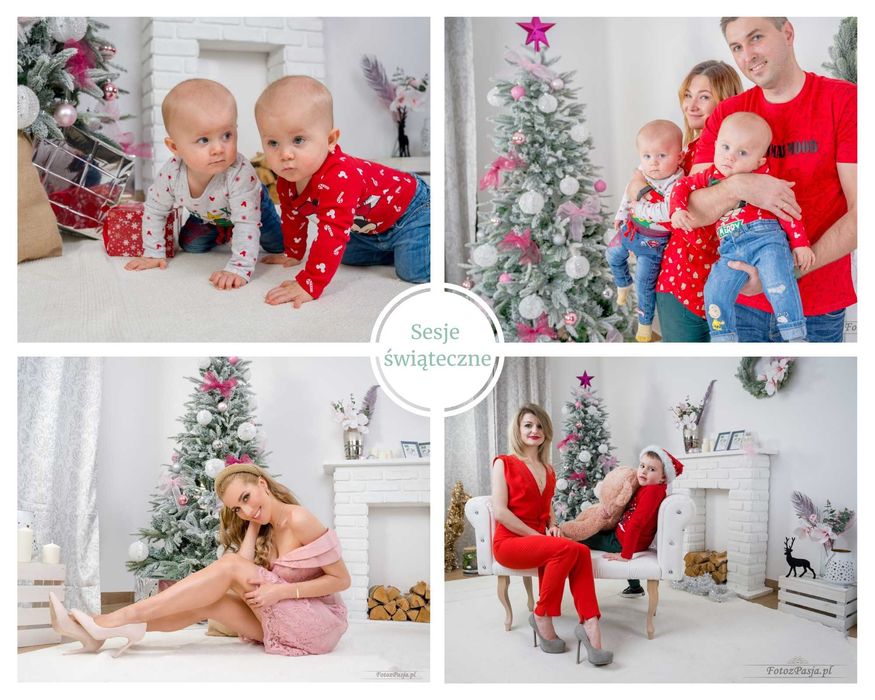 Sesje Świąteczne rodzinne studio fotograf zdjęcia rodzinne biznesowe