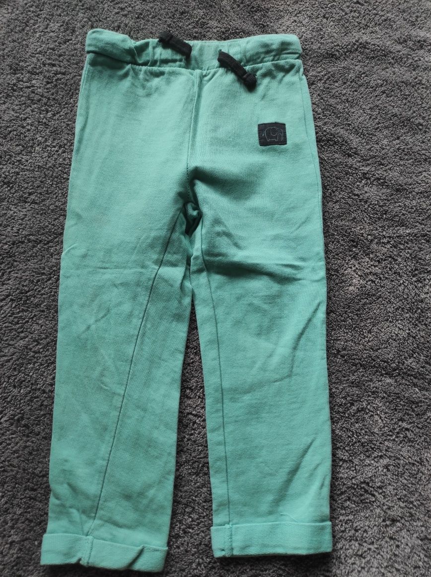 Cienkie zielone/turkusowe spodnie