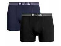 Bokserki męskie Mustang Navy/Black 2PAK r. XL granat/czarny