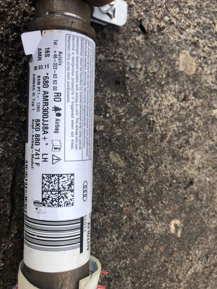 штора потолка левая Airbag подушка Audi A4 B8 седан 8K0880741 D B F