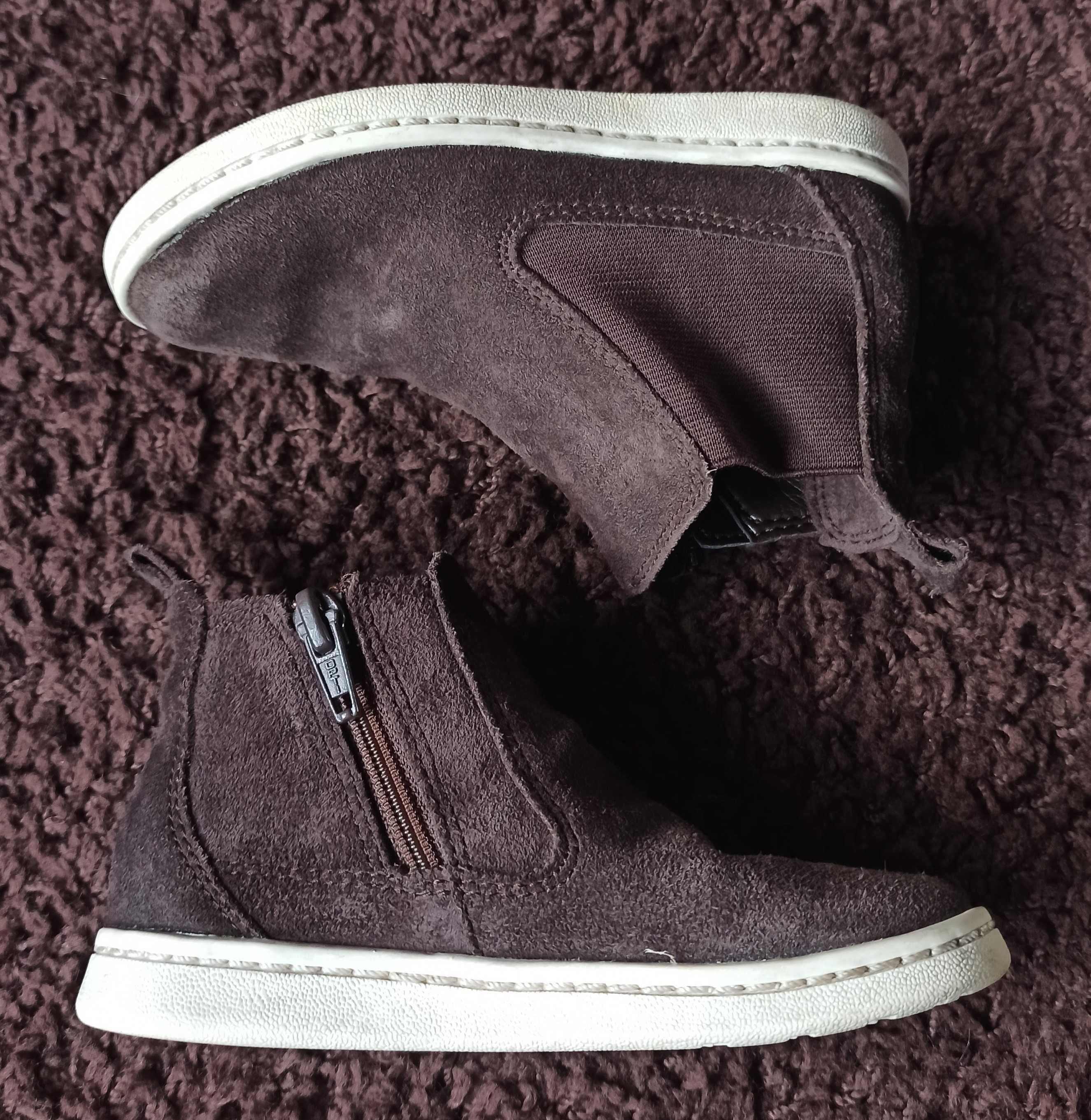 Clarks sztyblety botki lekkie skórzane zamsz 26 bdb