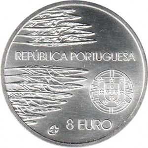 PORTUGAL - 8€ Prata - Fim da II Guerra Mundial