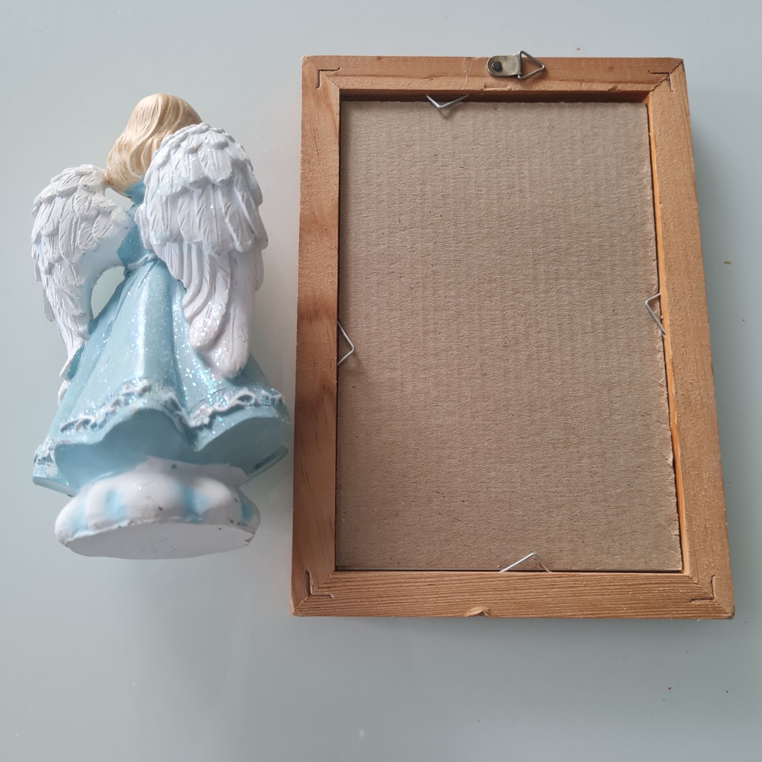 Figurka Anioł i obrazek z Aniołem Stróżem