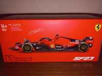 Bburago bolid F1 Ferrari Racing, sezon 2023, C. Leclerc, skala 1:43