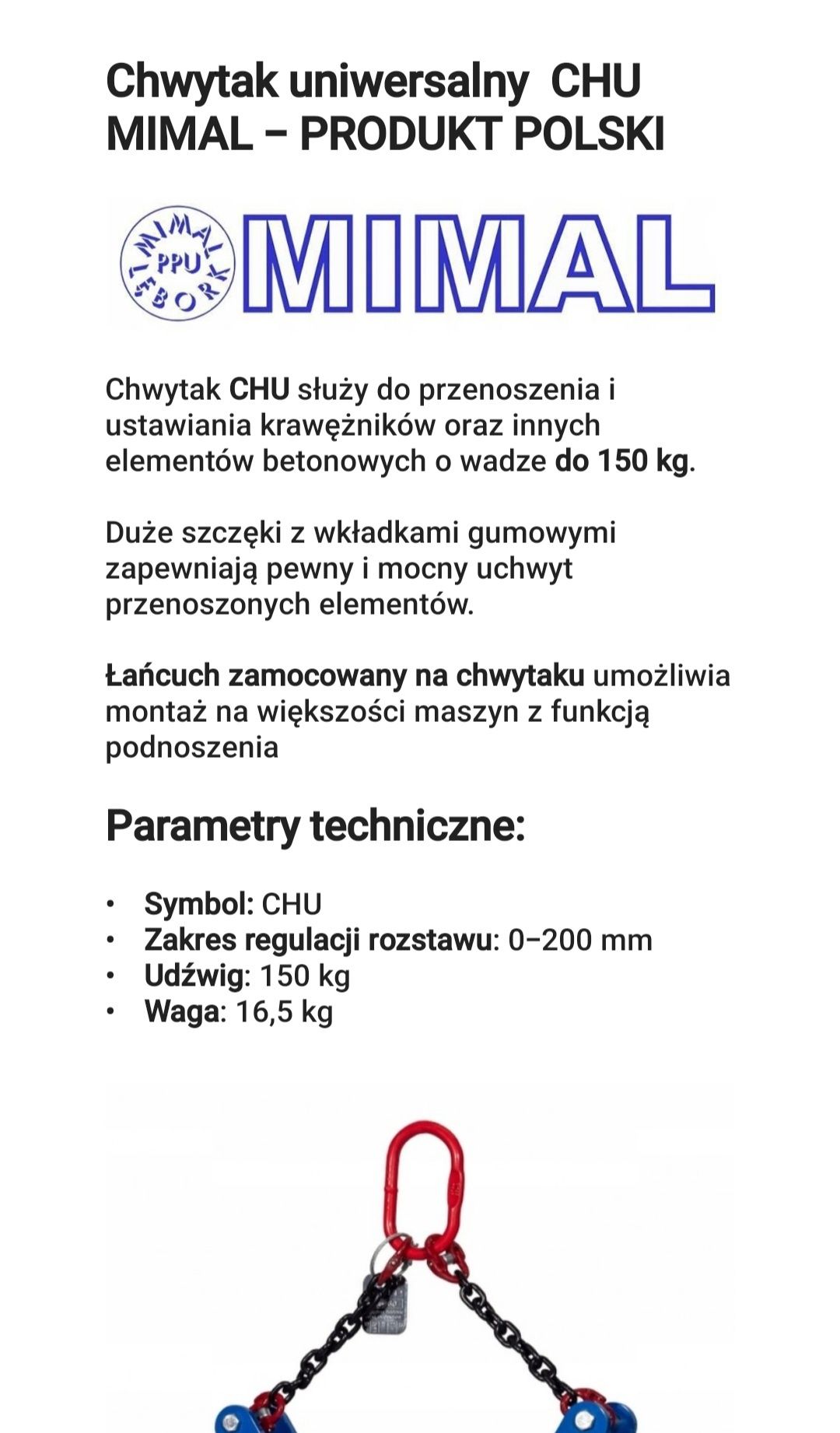 Chwytak brukarski Minimal Nowy