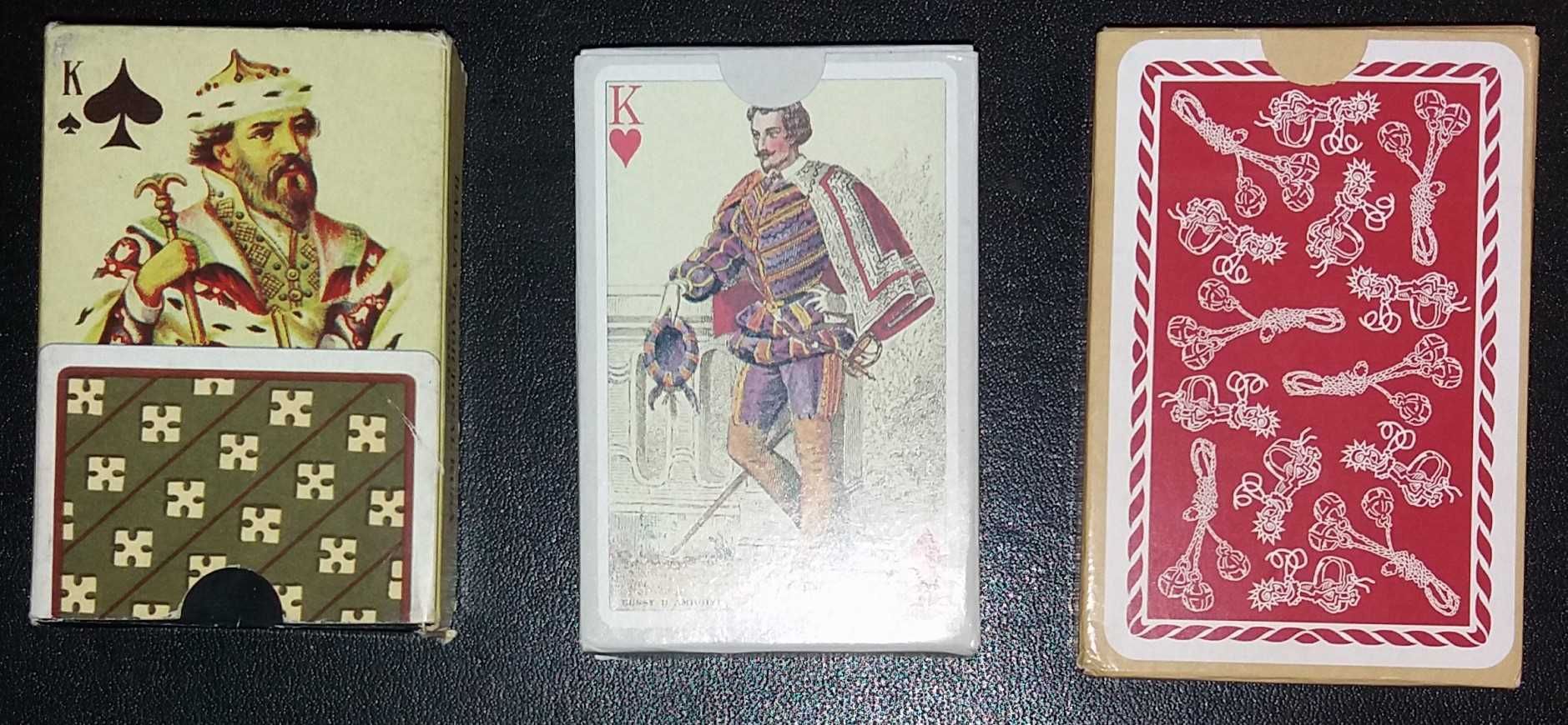 3 baralhos de cartas Fournier com figuras