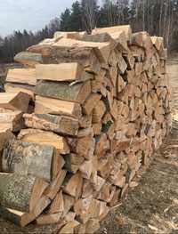 Drewno Opałowe Kominkowe Pocięte Połupane Transport Wywrotka