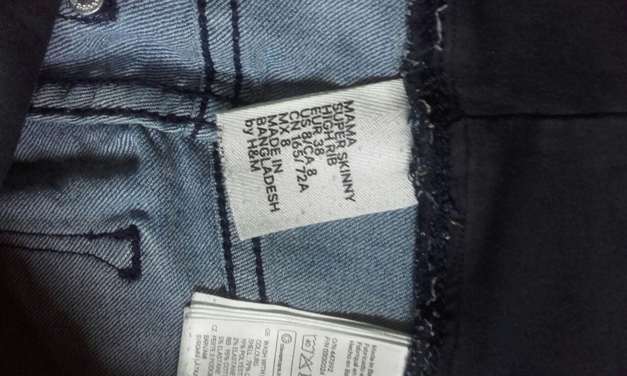 Spodnie  ciążowe  H&M rozmiar 38 slim