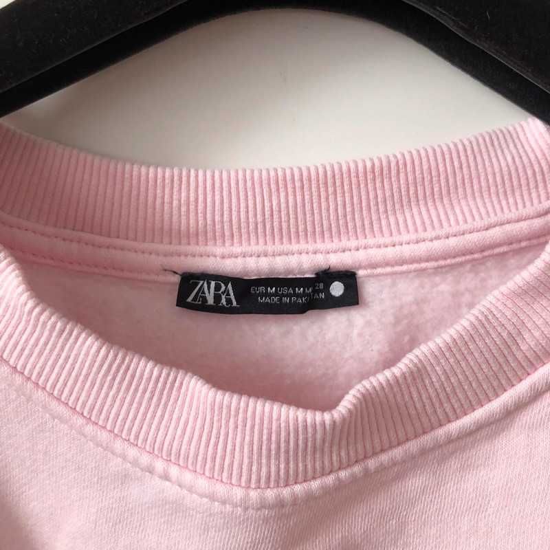 ZARA bluza pudrowy róż budyniowa M 38 poudre bluzka sweter oversize