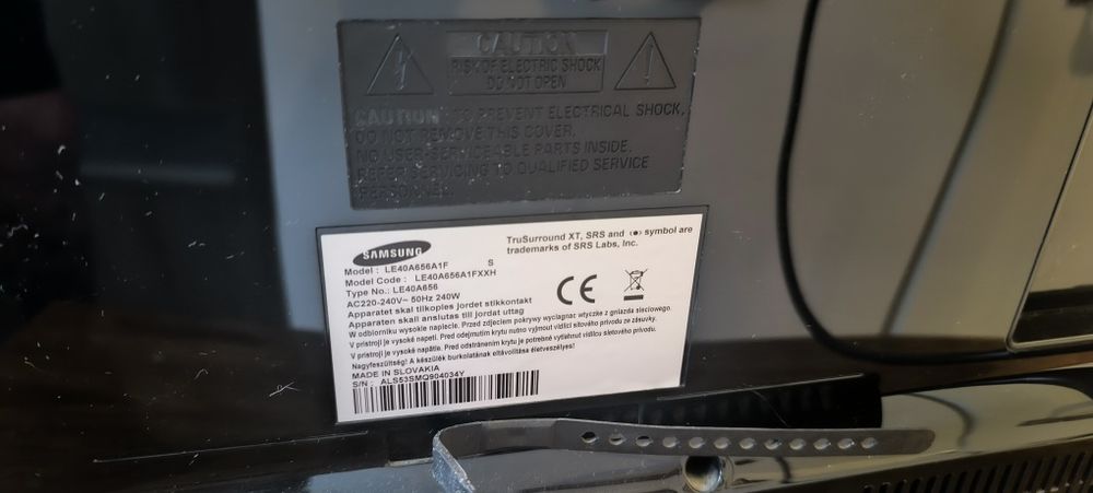 Samsung Model: LE40A656A1F
