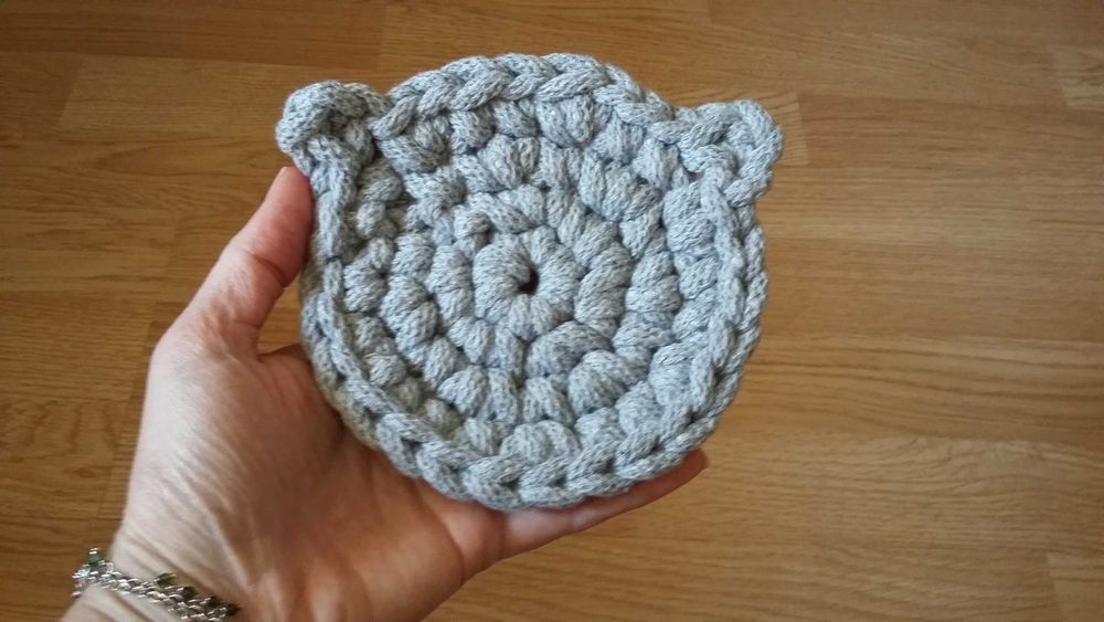 Podkładki na szydełku kot kocie uszy handmade