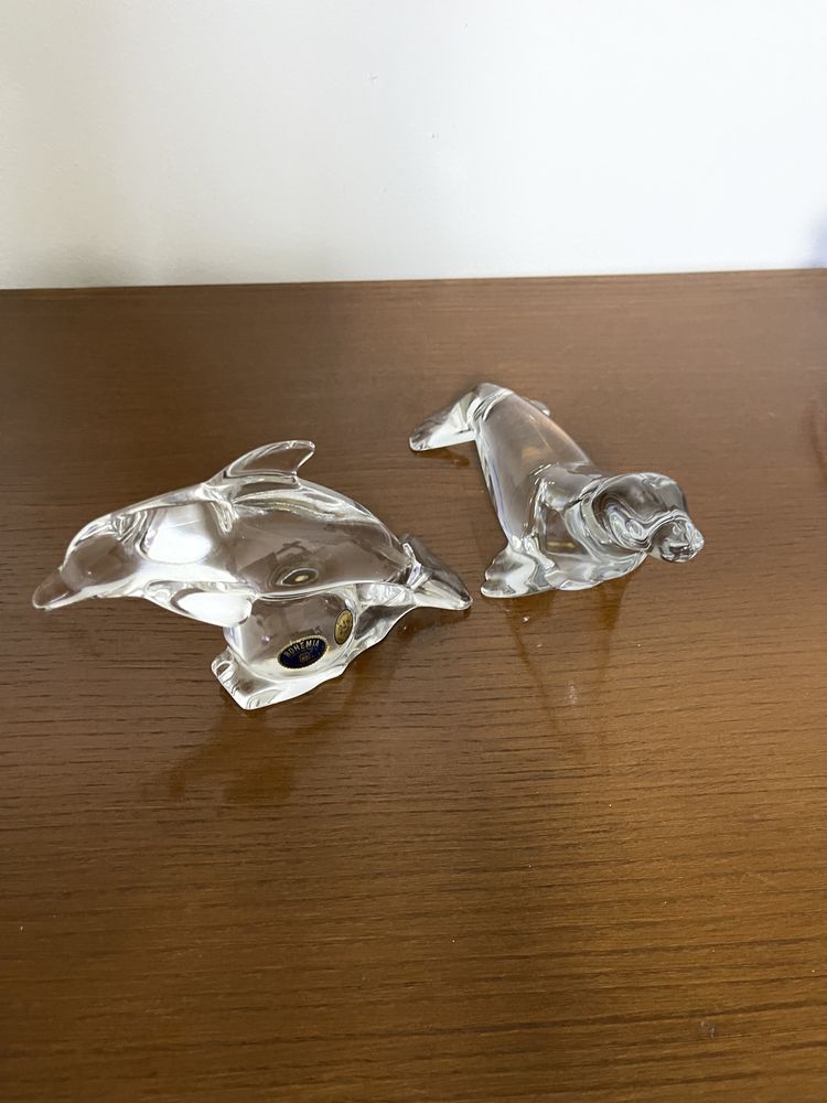 2 golfinhos em cristal