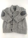 Sweter zapinany z kołnierzem szalowym chłopiec r. 98-104
