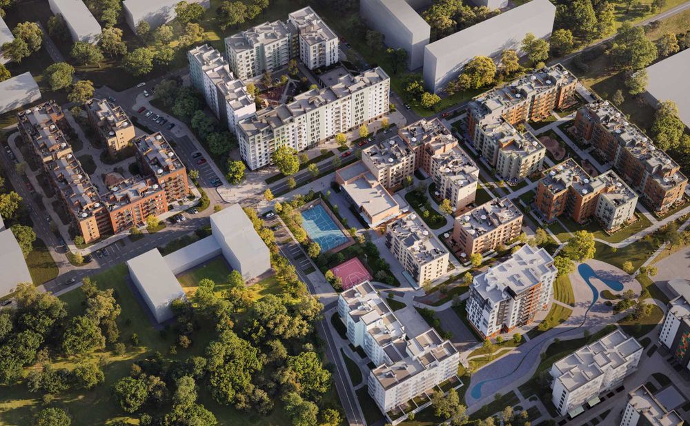 2к квартира 61 м.кв. з власним патіо