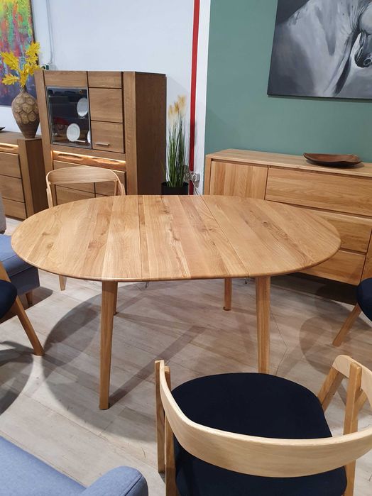 STÓŁ DĘBOWY DREWMAX ST 392 rozkładany kolekcja RETRO Promocja