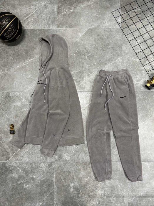 Костюм Nike Nocta Grey флісовий полар штани + худі i57/88-07