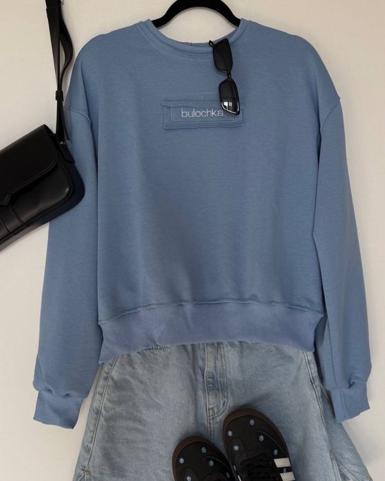 Женская теплая кофта свитшот Bulochka вышивка 42-46 петля ТУРЦИЯ S-M