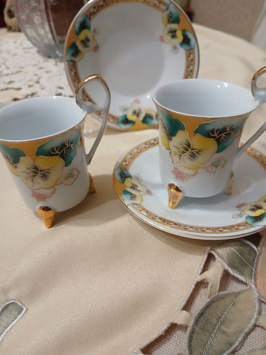 Кофейная пара,тонкий фарфор,Японія