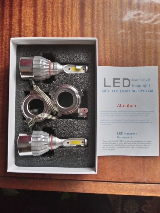 Продам Ледлампы разъем Н-4 для автомобиля Ланос.Лампы новые в упаковке