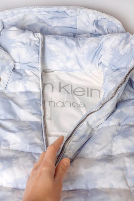 CALVIN KLEIN оригинал. Куртка зимняя холодная осень голубая XL