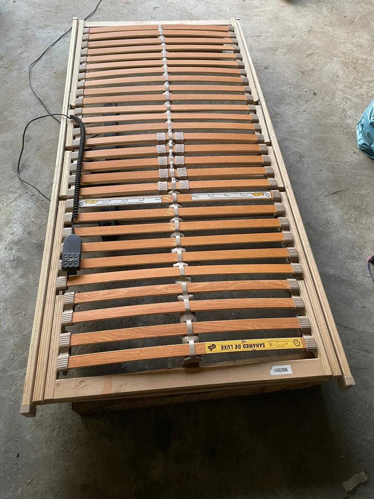 Stelaż elektryczny do łóżka 90x200 cm z pilotem, certyfikat GS