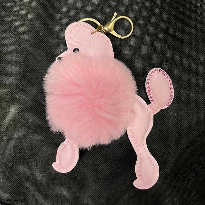 Brelok różowy pudel do torby lub plecaka  nowy