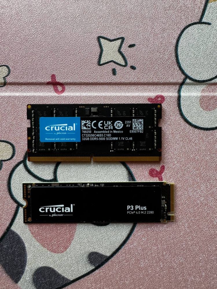 Набір комплектуючих до ноутбука Crucial SSD M.2 4TD+RAM DDR5 32GB