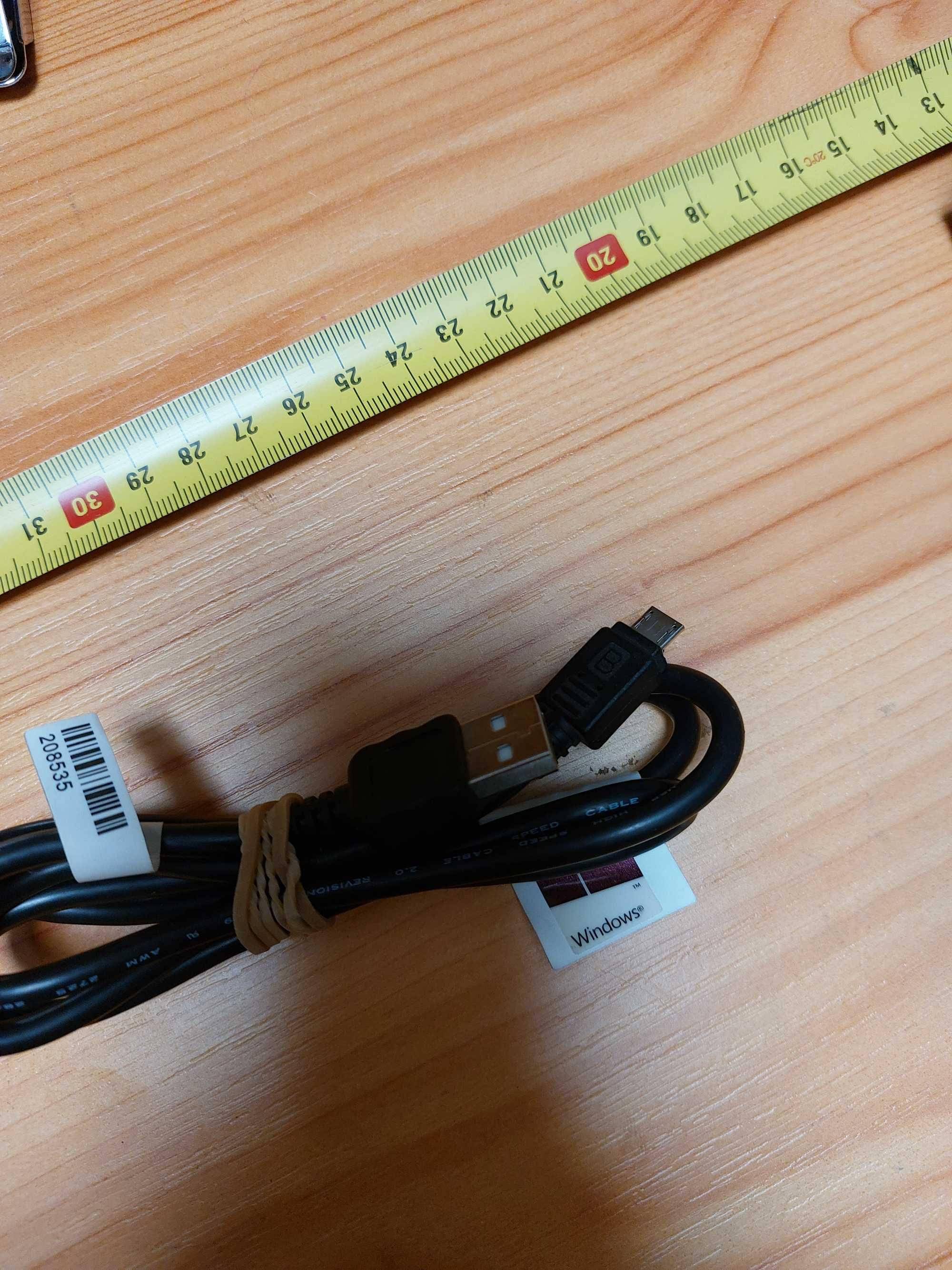 Kabel micro USB czarny 1m z logo windows