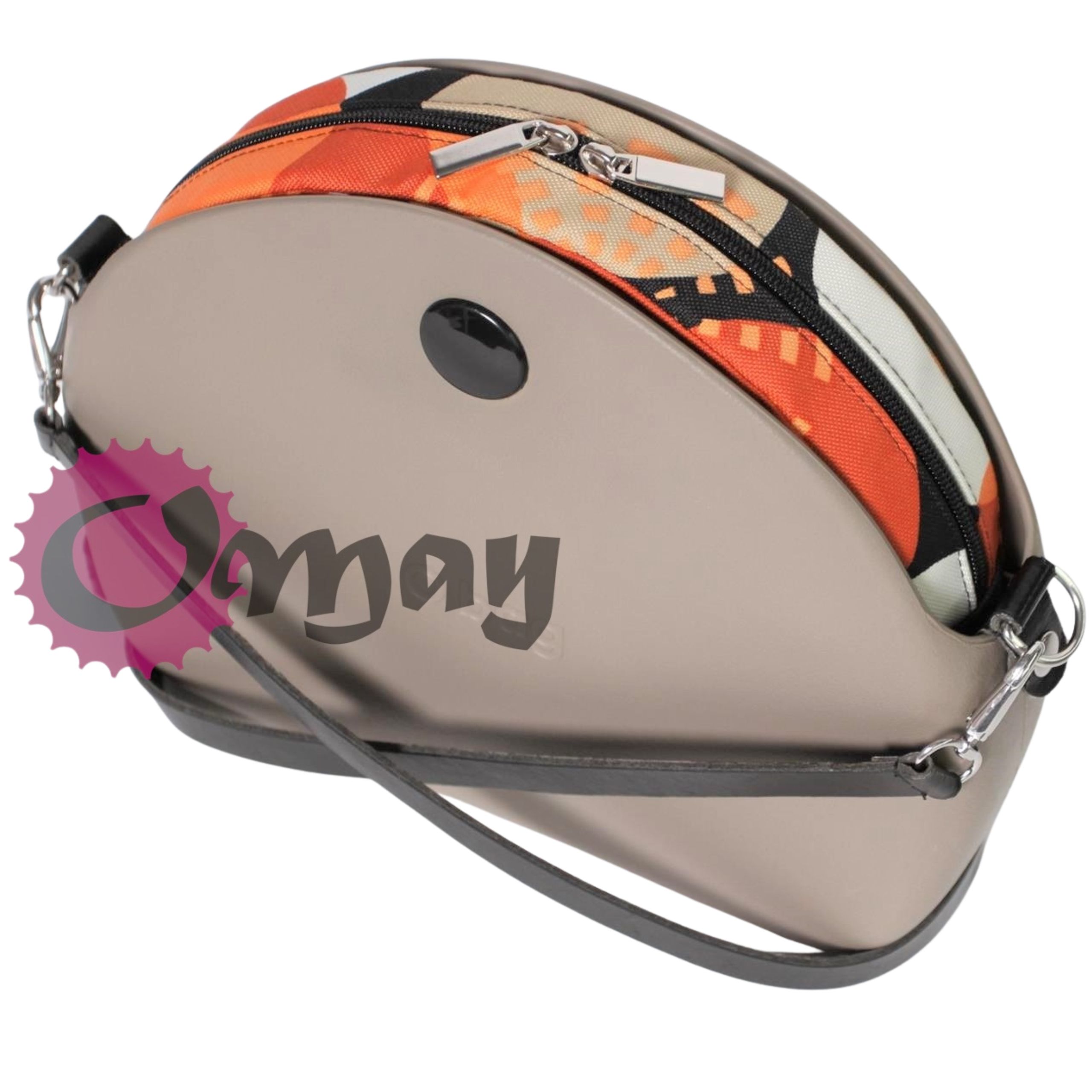 Czarny organizer do OBAG MOON LIGHT wkład pomarańcz piasek beż OMAY