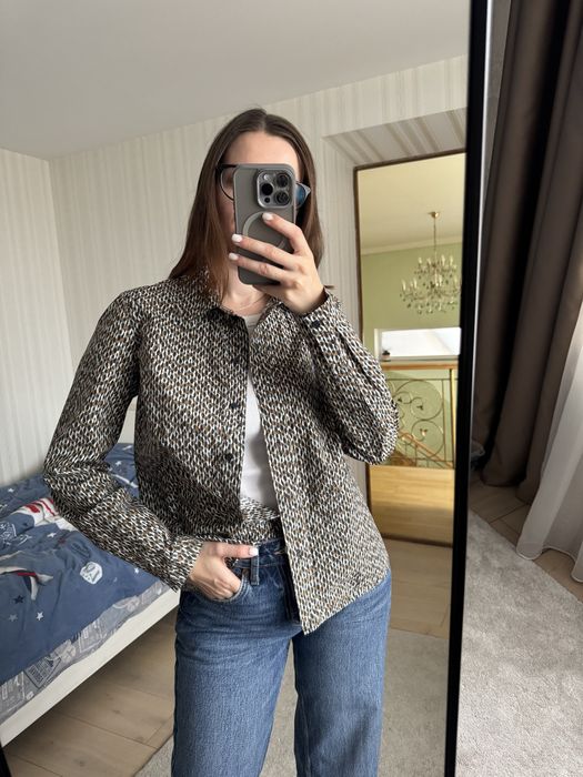 Коричнева сорочка з бавовни cos розмір s