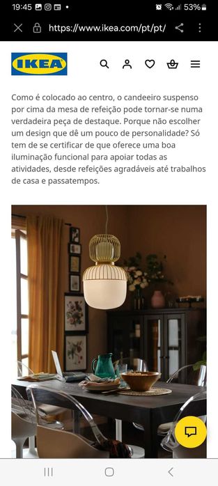 Candeeiro de teto como novo