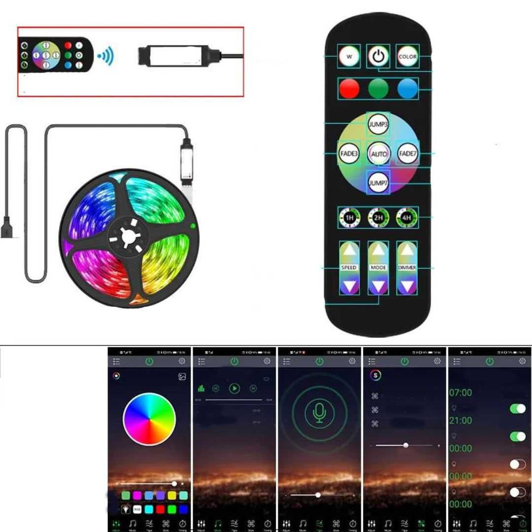 Led лента  3м, 10м ,  15м, 20м, 30м, USB, Bluetooth, RGB, от смартфона