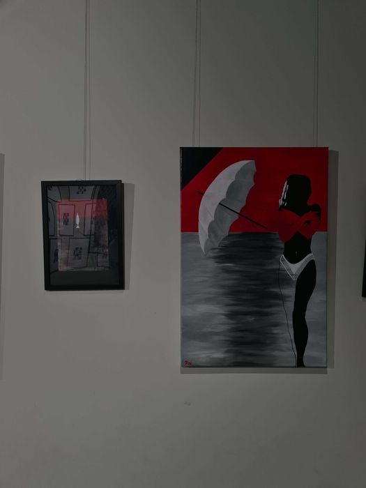 Komplet Dwóch Obrazów ,,Dama z Parasolem'' (60x90cm) + A4 unikat