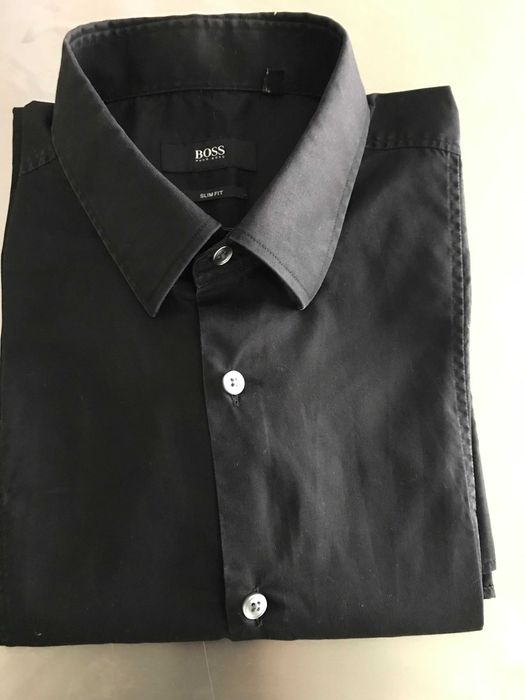 Camisa Hugo Boss Preta Slim Fit 41