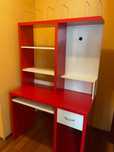 Biurko IKEA czerwono białe