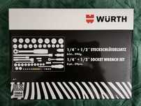 WURTH !!! Zestaw kluczy nasadowych 1/2 i 1/4 cala 59 el.