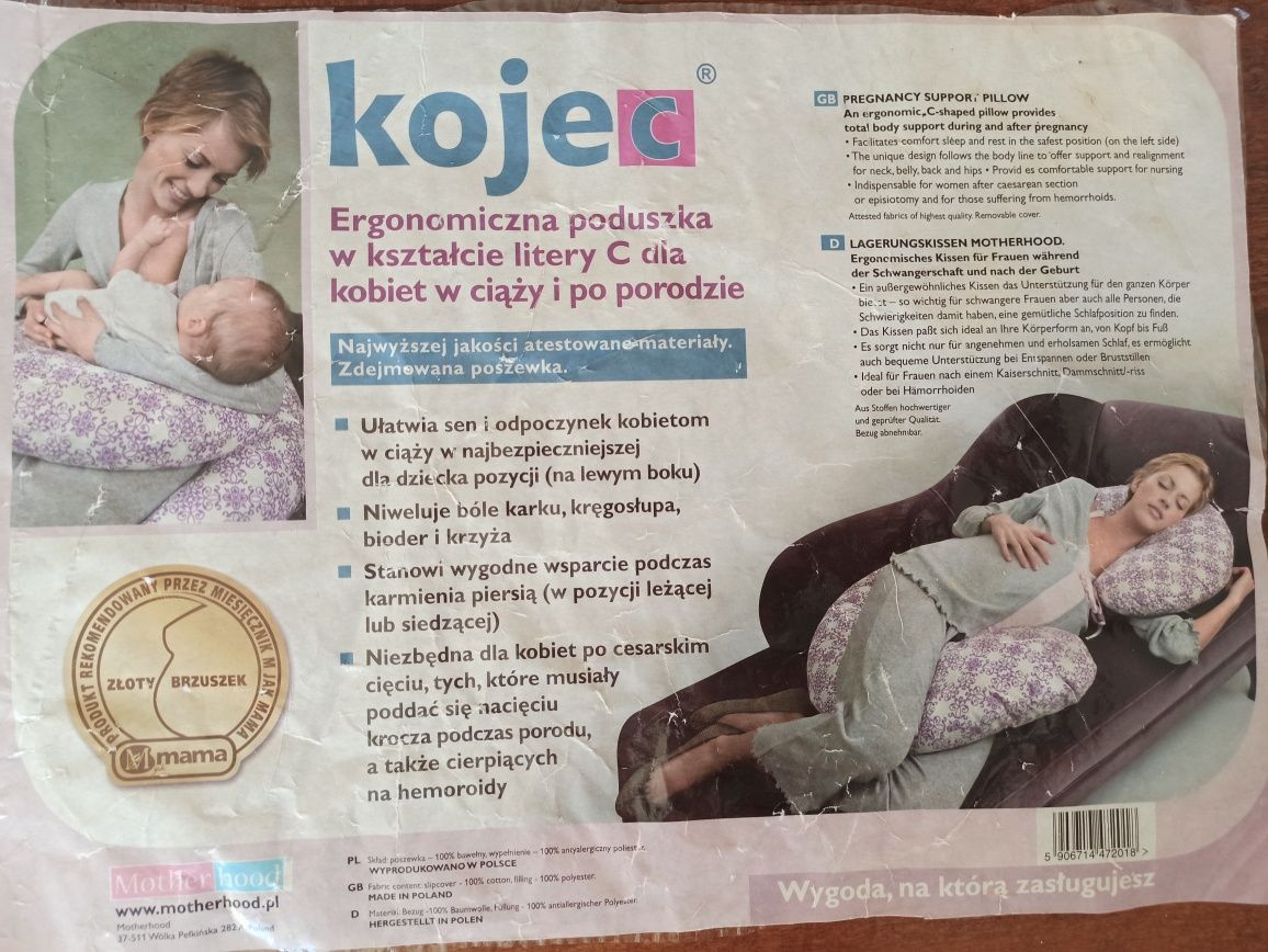 Poduszka ciążowa, do karmienia i spania firmy Motherhood