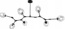 Lampa wisząca sufitowa czarna - szklane kule 7 punktów E27