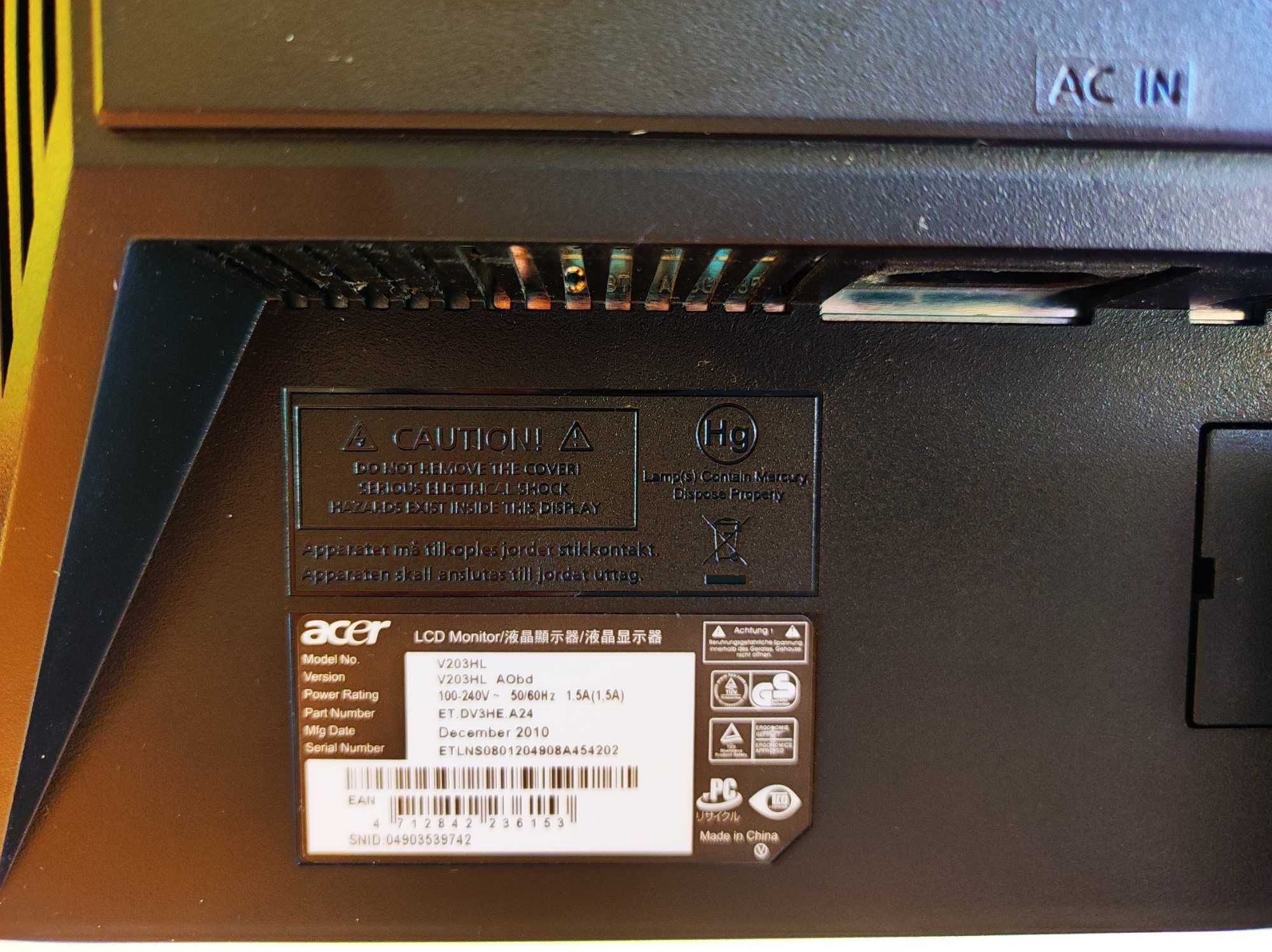 Monitor Acer V203HL