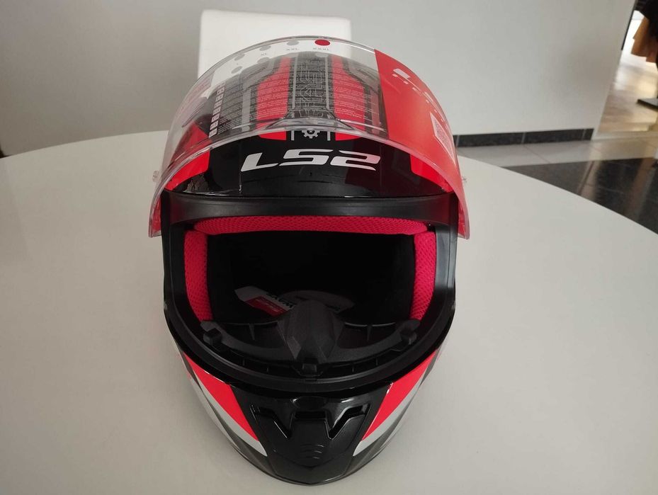 Capacete LS2 FF353 Rapid Stratus Black Red Silver