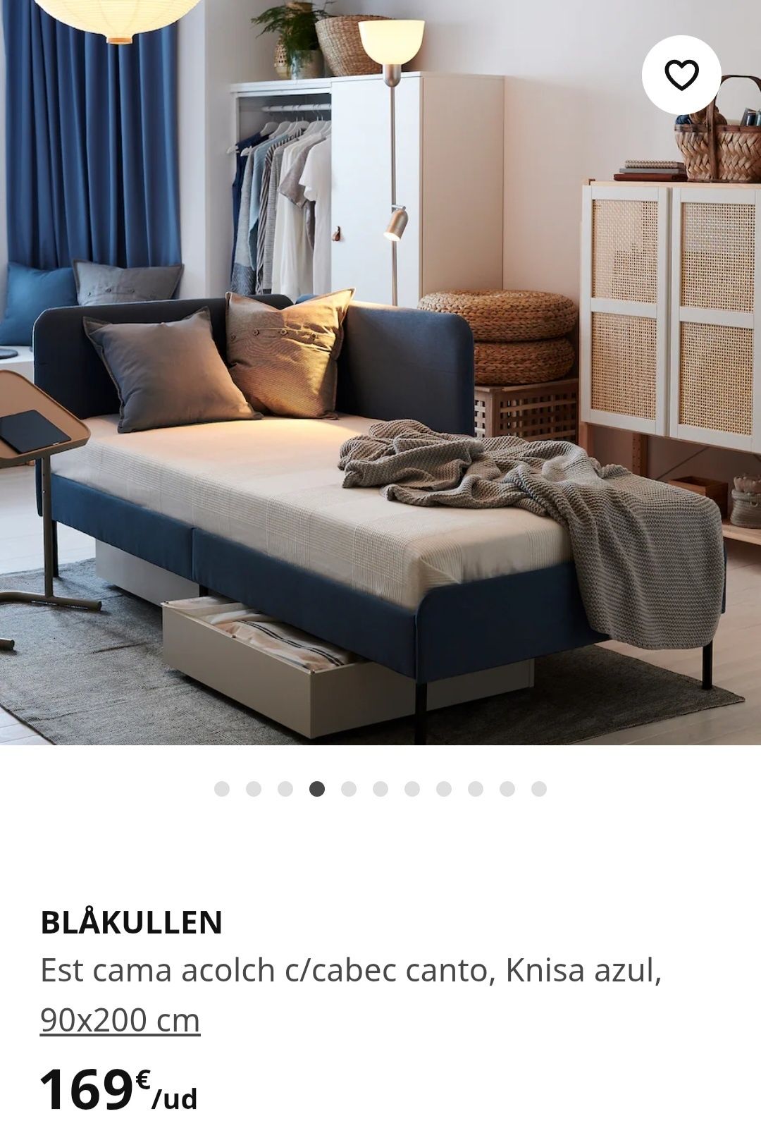 Cama BLAKULLEN com colchão VALEVAG
