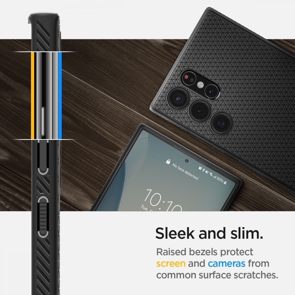 Etui Braders Spigen Liquid Air Do Galaxy S22 Ultra Matte Black