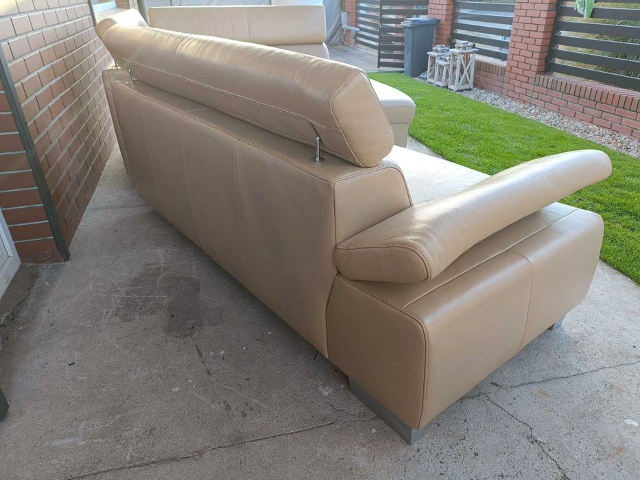 Sprzedam narożnik ze skory -Skóra -skórzany –skórzana -skórzane