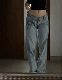 jasne jeansy szerokie proste straight true vintage lata 70 80 90 y2k