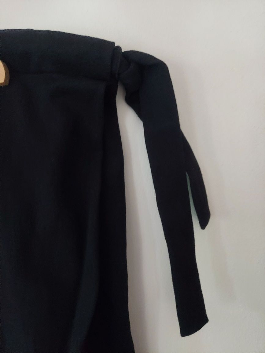 COS nietuzinkowa, nowa spódnica oversize black z wiązaniem r M/L