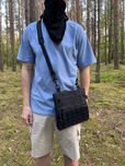 Чоловіча тактична сумка месенджер через плече тактическая плечо чорна