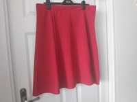 C&A czerwona rozkloszowana spódnica